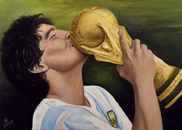 D10S Eterno, obra de Gilberto Farías